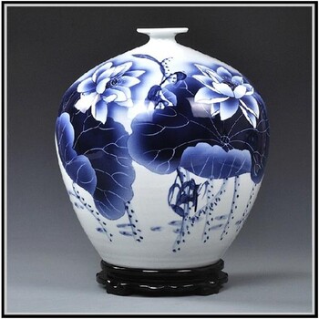 景德镇陶瓷青花瓷花瓶摆件现代中式客厅家居装饰
