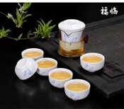 陶瓷复古快客杯一壶一杯个人旅行便携办公室花茶功夫茶具图片0