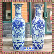 定制青花山水陶瓷大花瓶手绘图案陶瓷大花瓶