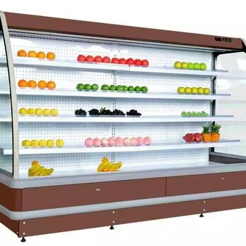 厂家定做水果保鲜柜超市风幕柜冷藏展示柜
