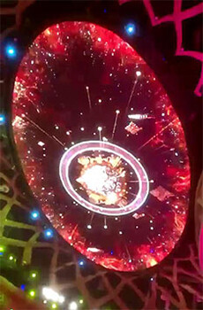 深圳led创意屏供应商定制个性炫彩夺目吸引人眼球的led椭圆天花板屏