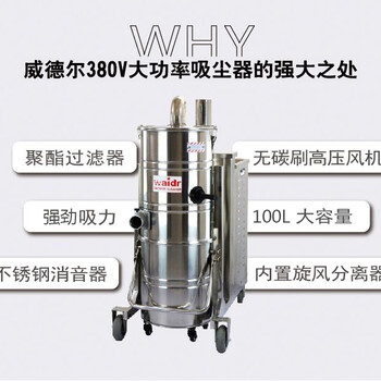 粉尘大功率吸尘器金属粉尘用吸尘器WX100/30上海工业吸尘器