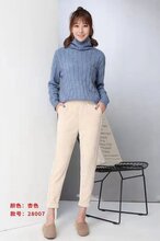 商场常见的女装品牌佳妮斯折扣安哥拉羊绒打底毛裤专柜货源图片