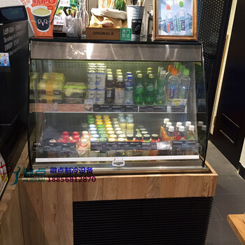 山西咖啡店饮料柜，低温酸奶展示风冷柜，不锈钢蛋糕柜
