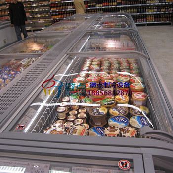 生鲜超市冰淇淋冷冻柜，西点蛋糕速冻展示柜，杭州组合岛柜