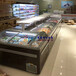 海鲜水产品超市冷冻柜，亳州组合岛柜圆弧形玻璃门，徽点品牌