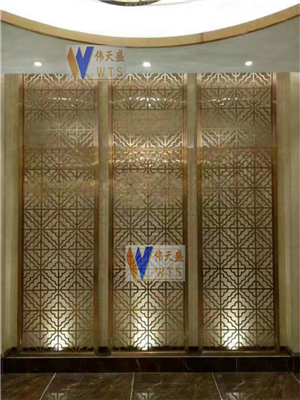 上海酒店家庭定制不锈钢镜面钛金屏风
