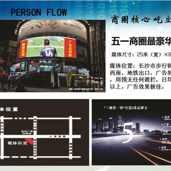 长沙市黄兴步行街LED广告投放