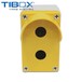 TIBOX按钮盒塑料盒双孔防水开关按钮盒急停控制盒2两孔按钮盒