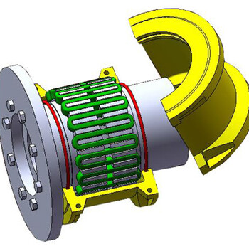 JS型蛇形弹簧联轴器是一种结构的金属弹性联轴器