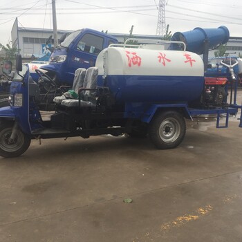 厂家多功能绿化洒水车2立方农用工地降尘三轮洒水雾炮车