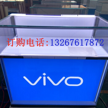 新款vivo手机柜海外版厂家vivo手机展示柜定制广告画面logo