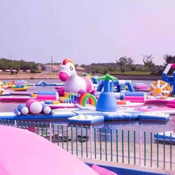 日照梦幻粉色角兽主题水上乐园