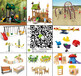 高档进口樟子松木儿童玩具收纳架儿童玩具架幼儿园玩具柜