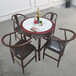 全铝合金餐桌仿木纹全铝茶几全铝椅子定制家具铝材料批发
