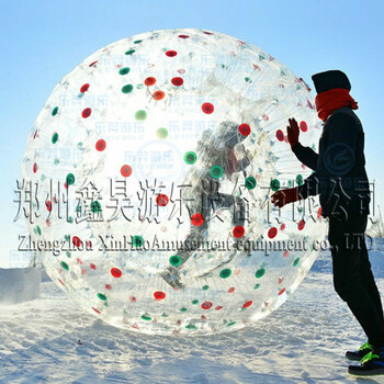 高耐寒TPU雪地悠波球草地悠波球水上滚筒球充气碰碰球水上步行球