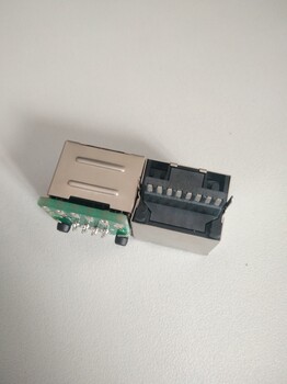 连接器/RJ45网口/带双层USB2.0白色胶芯