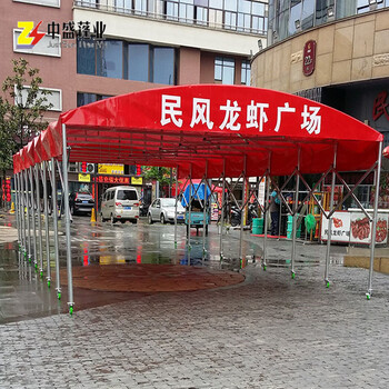 大排档烧烤推拉雨棚活动地摊帐篷收缩夜宵夜市移动雨篷