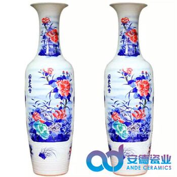 装饰陶瓷大花瓶，落地陶瓷大花瓶，景德镇大花瓶