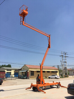 電力維修登高車廠家白城市大慶市啟運(yùn)曲臂式高空維修升降平臺