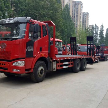 重庆江北25吨挖机平板拖车后双桥挖掘机拖板车厂家批发价格