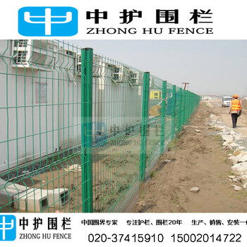 揭阳小区围栏网安装铁丝网施工价格河源厂区折弯护栏网