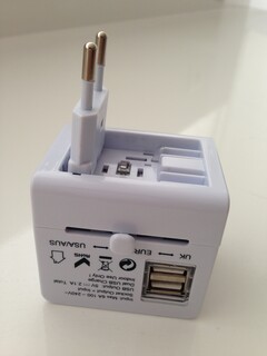 万浦电器wonplug一体式多功能转换器，出国旅游转换插座图片1