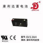 康利达6V3.3AH铅酸蓄电池用于餐桌转盘厂家直销