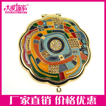 大愛飾家廣州絲印化妝鏡鋅合金材質(zhì)LOGO定做