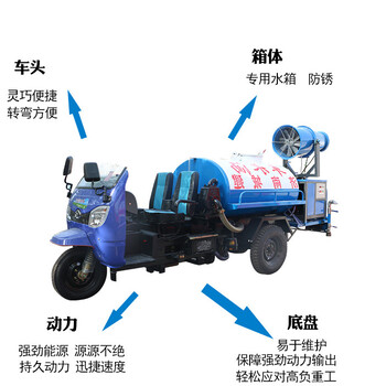 现车三轮雾炮洒水车六轮国五洒水车可上牌前冲后洒侧洒高炮式洒水