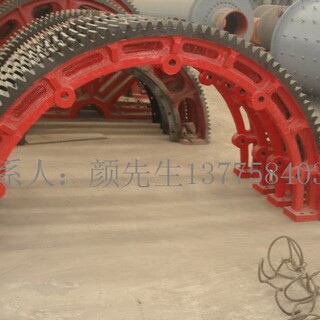 对开式焊接弹簧板结构直齿铸钢环保型烘干机大齿轮图片4
