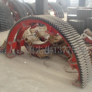 对开式焊接弹簧板结构直齿铸钢环保型烘干机大齿轮图片5