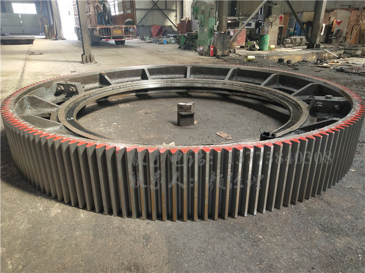 湿法2.2x7米加气砖生产球磨机大齿圈中控轴端盖铸件厂家