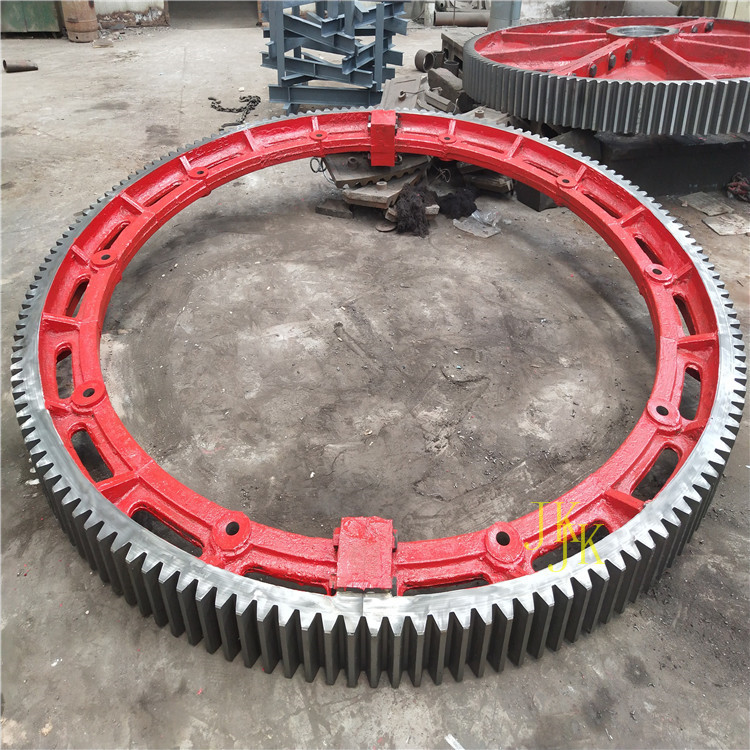 湘潭弹簧板连接石英砂干燥机大齿轮烘干机大齿轮来图定制