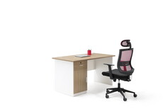 简约办公桌椅板式班台简约班台1.4米办公桌配什么椅子图片1