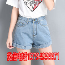 夜市新品夏季短裤厂家直销小整单弹力棉女士牛仔裤破洞牛仔短裤批发图片