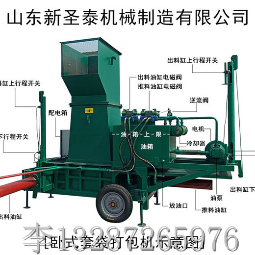 黑龙江青储套袋打包机视频