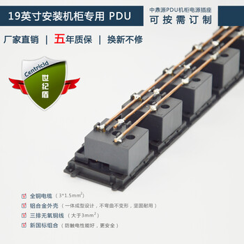 供应福建机柜电源插座机房配套排插防雷电源分配器世纪盾插排