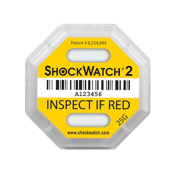 25G二代原装进口shockwatch防震标签物流运输监控指示器
