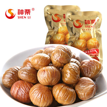 神栗甘栗仁寬城板栗仁500g小包裝辦公零食特產(chǎn)小吃新鮮熟栗子仁