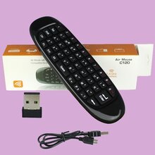 工厂直销C120空中飞鼠遥控器无线键盘2.4G双面体感陀螺仪图片