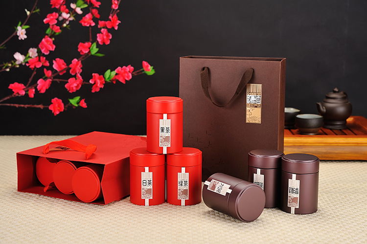 广州义统包装6073韵醉香纯色罐通用食品包装厂家茶叶包装礼盒定制批发厂家