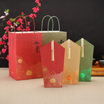 广州义统包装厂家070如意原生态环保纸袋通用茶叶手提袋礼品袋批发