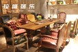 西安漫咖啡实木椅子漫咖啡实木大长桌子供应厂家