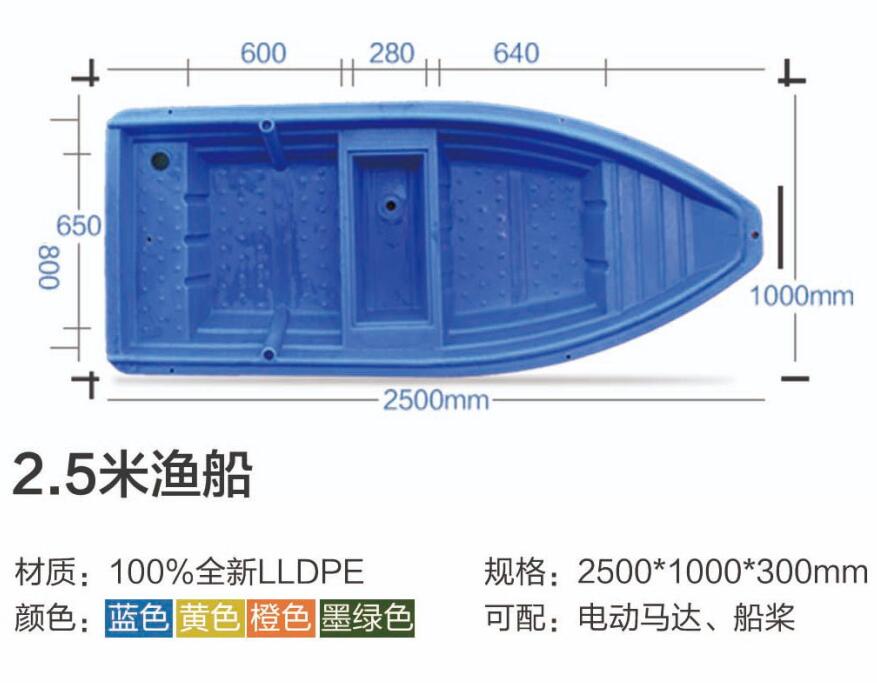 贵州黔南3米养殖投料船-塑料渔船批发价