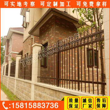 深圳工廠圍墻防護(hù)欄，鐵藝欄桿定制，惠州工業(yè)園鐵圍欄
