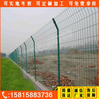 河源绿化防护网安装道路护栏网现货河源双边丝护栏网厂家