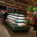 南京超市环形风冷岛柜定做，四面开放生鲜超市中心立风柜，低温酸奶冷藏柜