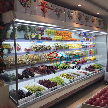 亳州风幕柜哪个牌子好，超市立风柜价格，蔬菜水果保鲜柜