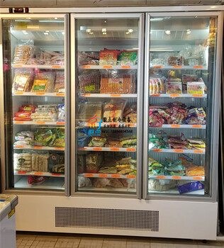 厦门风冷无霜防雾生鲜海参速冻柜超市进口牛肉羊肉立式冷冻展示柜